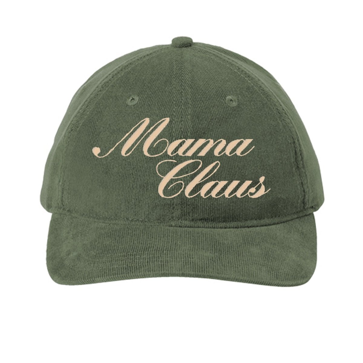 'Mama Claus' Corduroy Baseball Hat - United Monograms