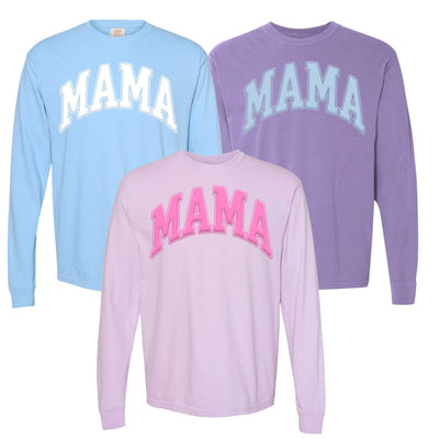 'Mama' PUFF Design Long Sleeve T - Shirt - United Monograms