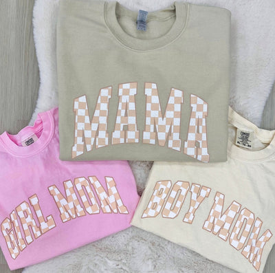 'Mama Tan Check' T - Shirt - United Monograms