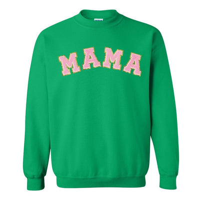 Mama/Mom Letter Patch Crewneck Sweatshirt - United Monograms