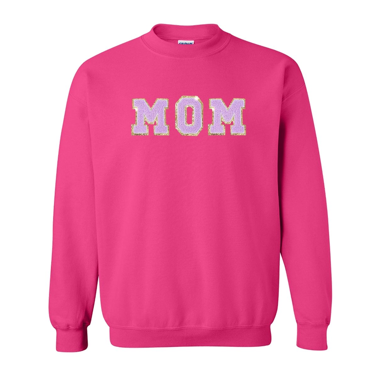 Mama/Mom Letter Patch Crewneck Sweatshirt - United Monograms