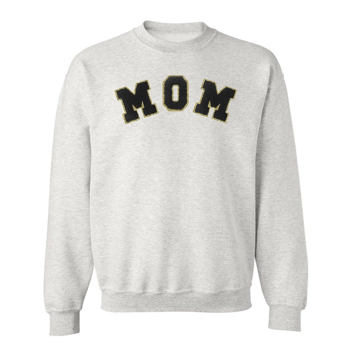 Mama/Mom Letter Patch Crewneck Sweatshirt - United Monograms