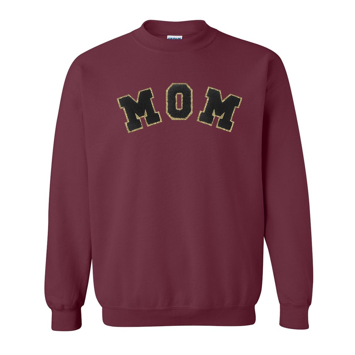 Mama/Mom Letter Patch Crewneck Sweatshirt - United Monograms