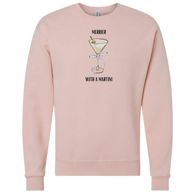 'Merrier With A Dirty Martini' Crewneck Sweatshirt - United Monograms