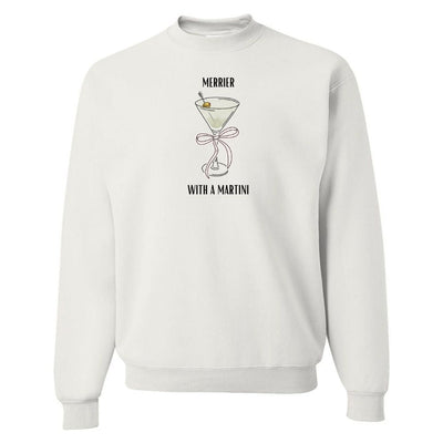 'Merrier With A Dirty Martini' Crewneck Sweatshirt - United Monograms