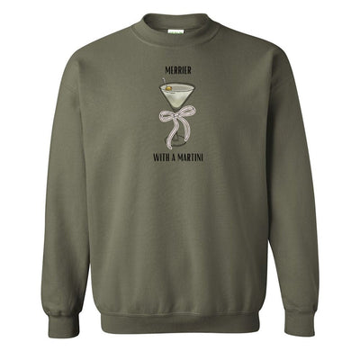 'Merrier With A Dirty Martini' Crewneck Sweatshirt - United Monograms