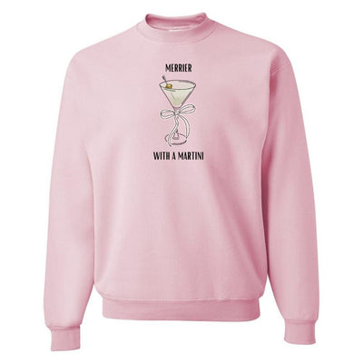 'Merrier With A Dirty Martini' Crewneck Sweatshirt - United Monograms