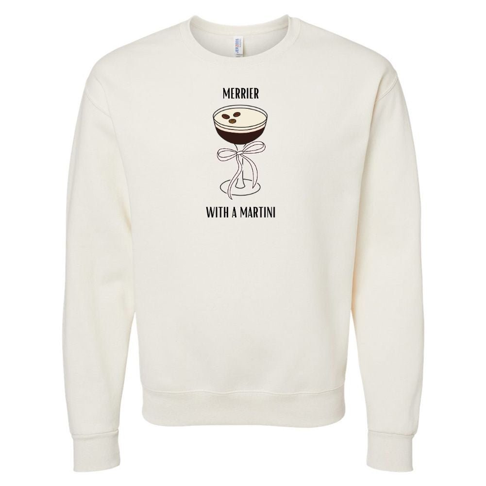 'Merrier With An Espresso Martini' Crewneck Sweatshirt - United Monograms