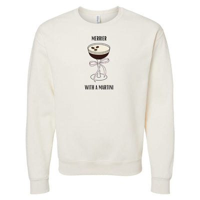 'Merrier With An Espresso Martini' Crewneck Sweatshirt - United Monograms