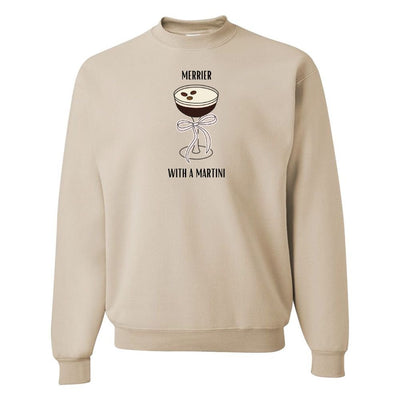 'Merrier With An Espresso Martini' Crewneck Sweatshirt - United Monograms