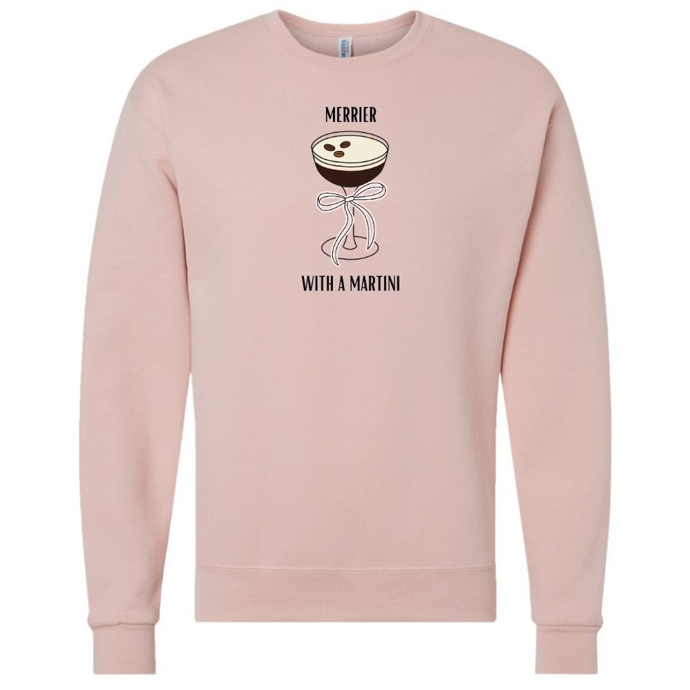 'Merrier With An Espresso Martini' Crewneck Sweatshirt - United Monograms