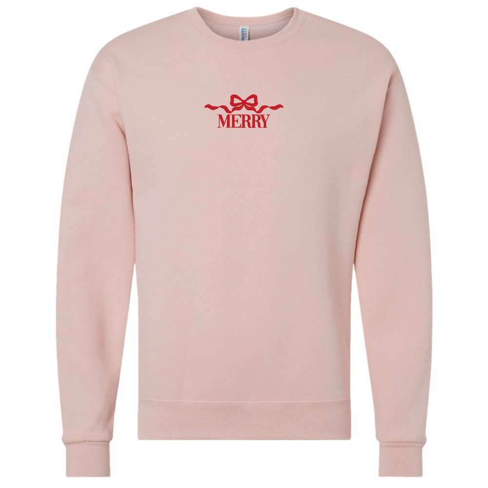 'Merry Bow' Crewneck Sweatshirt - United Monograms