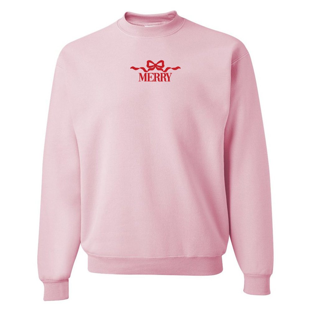 'Merry Bow' Crewneck Sweatshirt - United Monograms