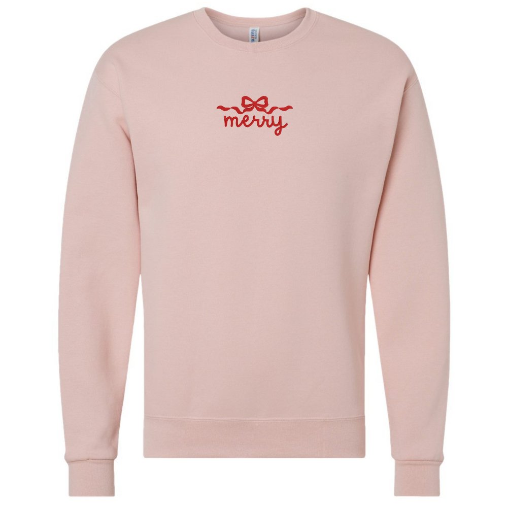 'Merry Bow' Crewneck Sweatshirt - United Monograms