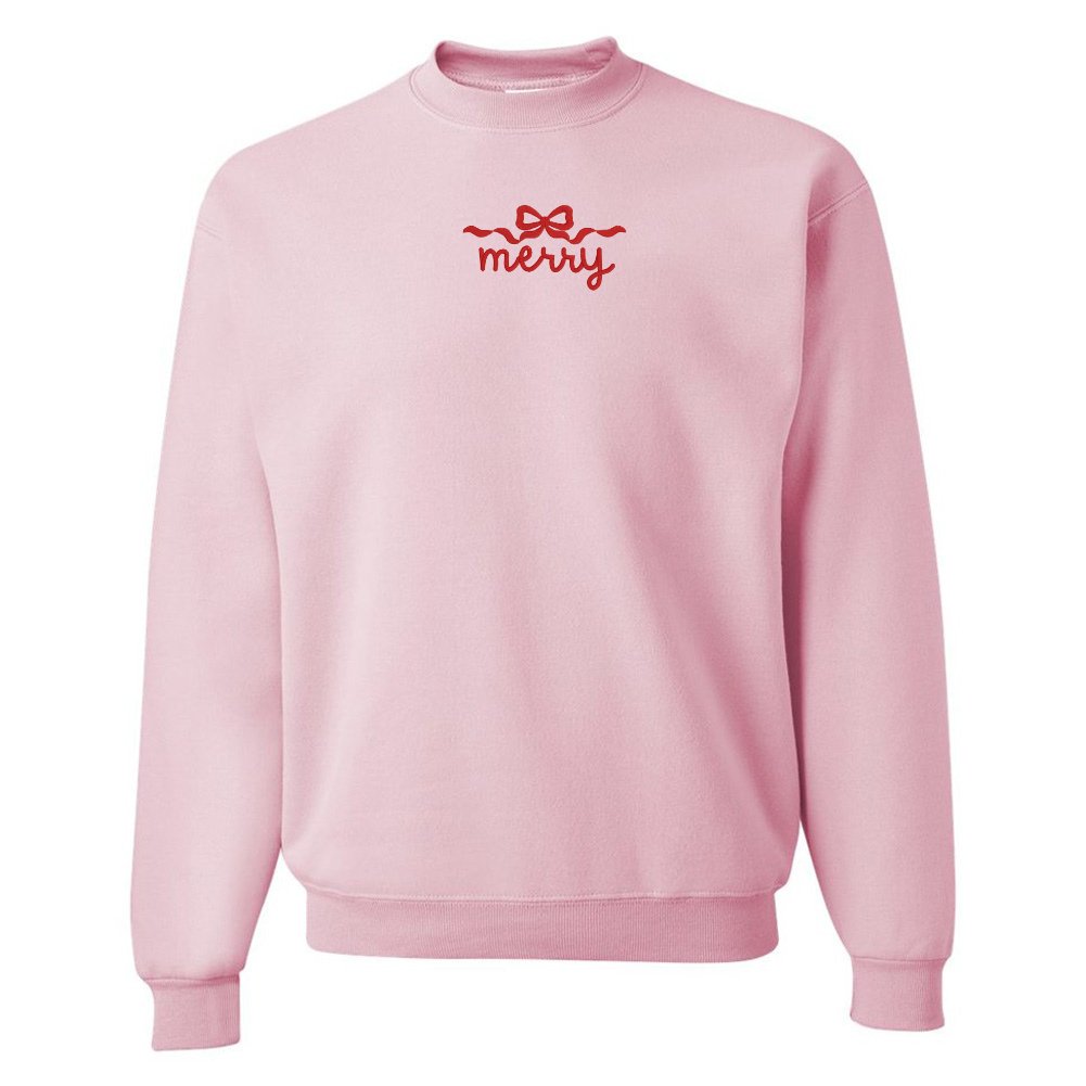 'Merry Bow' Crewneck Sweatshirt - United Monograms