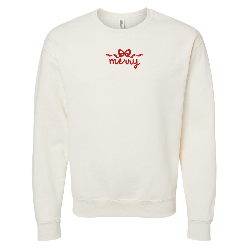 'Merry Bow' Crewneck Sweatshirt - United Monograms