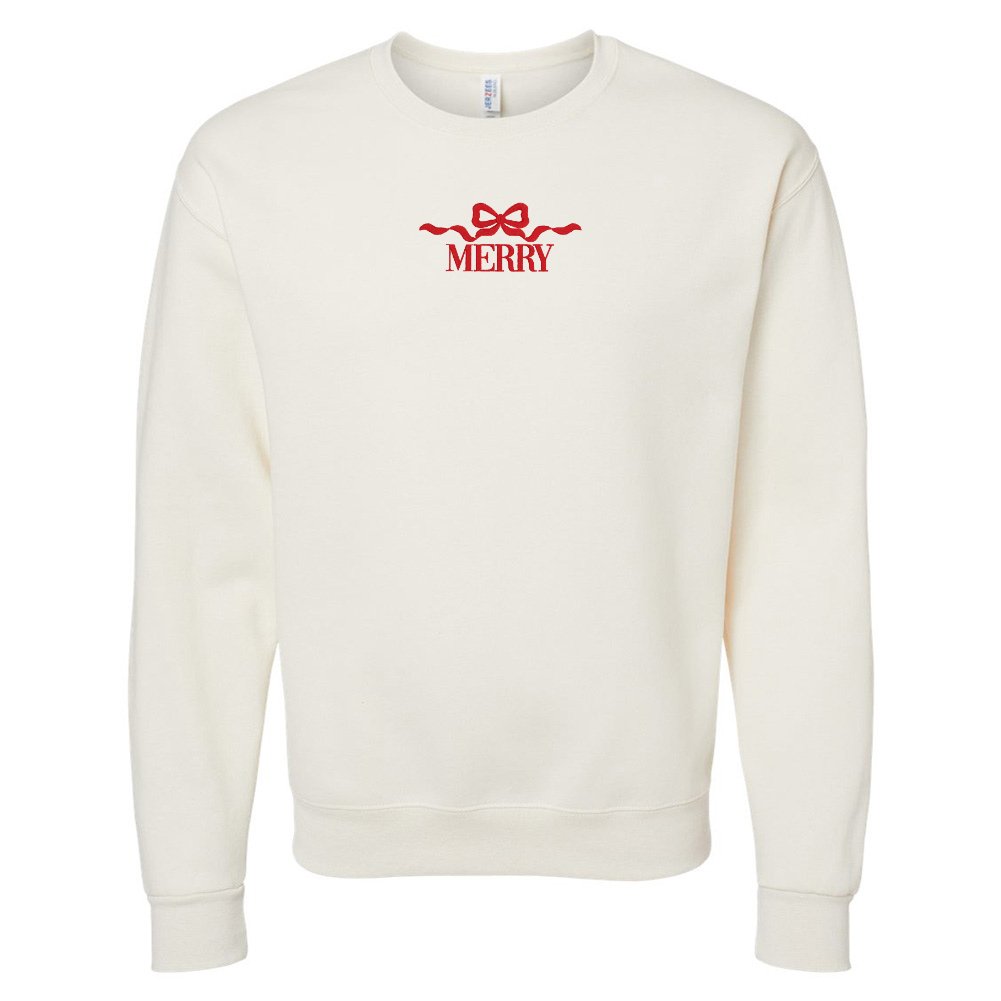 'Merry Bow' Crewneck Sweatshirt - United Monograms