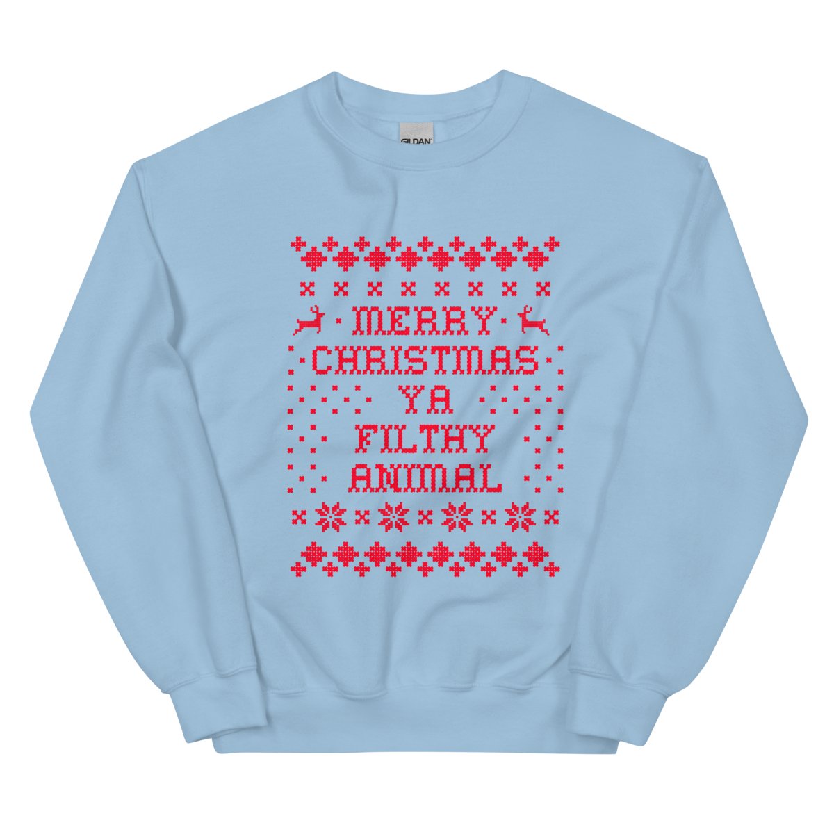 'Merry Christmas Ya Filthy Animal' Crewneck Sweatshirt - United Monograms