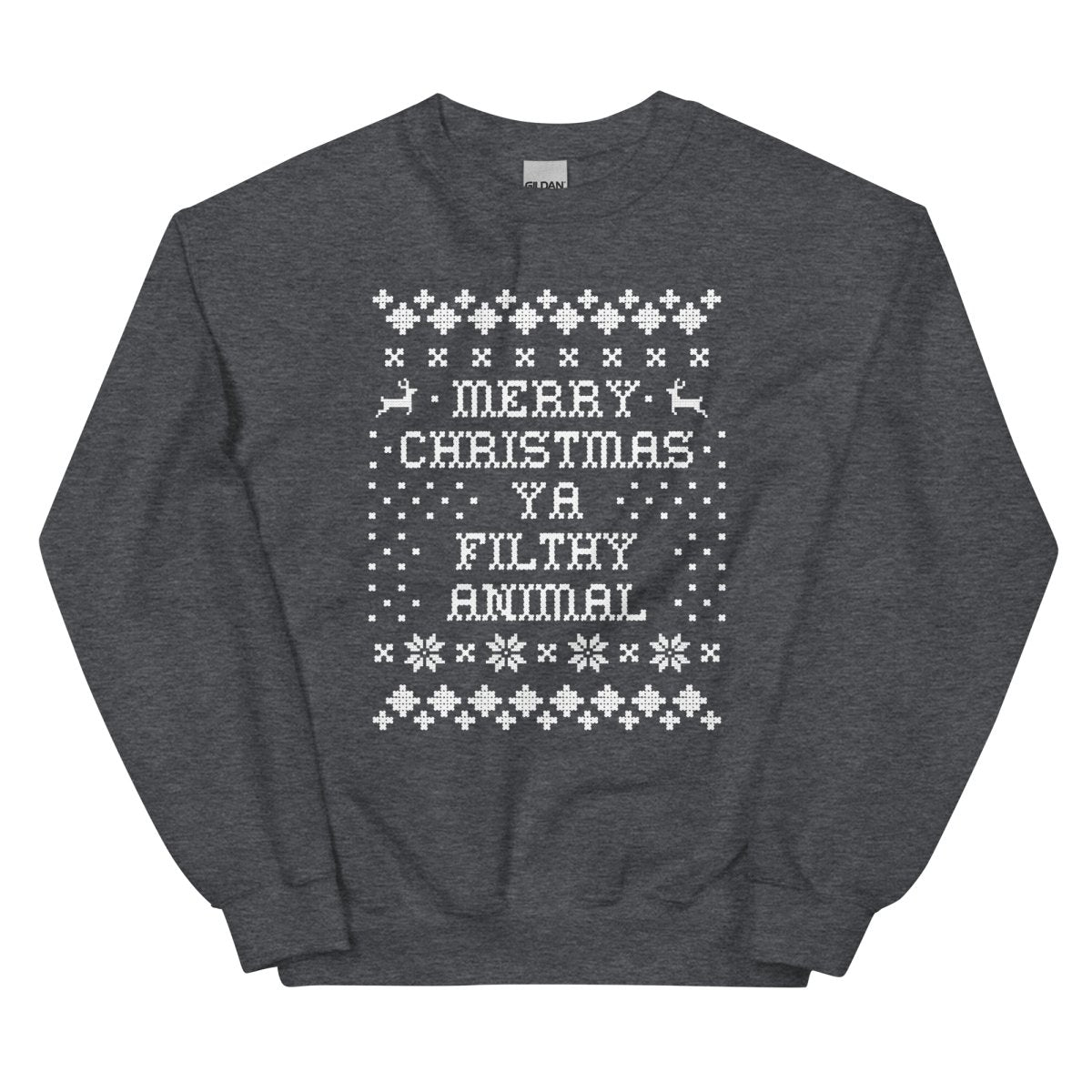 'Merry Christmas Ya Filthy Animal' Crewneck Sweatshirt - United Monograms