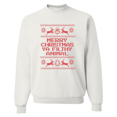 'Merry Christmas Ya Filthy Animal' Sweatshirt - United Monograms