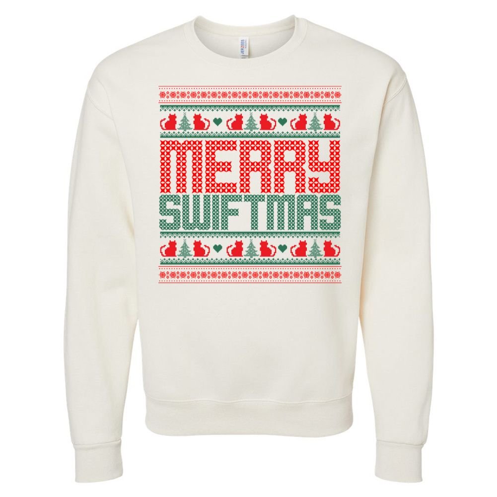 'Merry Swiftmas' Crewneck Sweatshirt - United Monograms