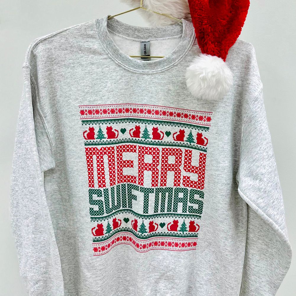 'Merry Swiftmas' Crewneck Sweatshirt - United Monograms