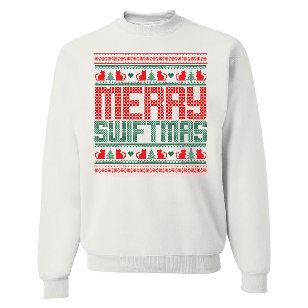 'Merry Swiftmas' Crewneck Sweatshirt - United Monograms