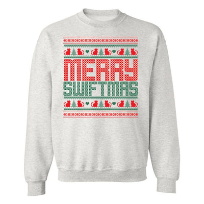 'Merry Swiftmas' Crewneck Sweatshirt - United Monograms