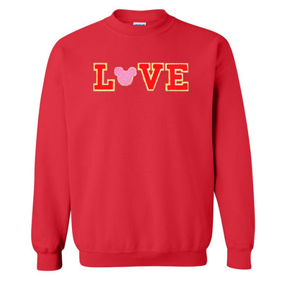 Mickey Love Letter Patch Crewneck Sweatshirt - United Monograms