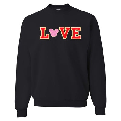 Mickey Love Letter Patch Crewneck Sweatshirt - United Monograms