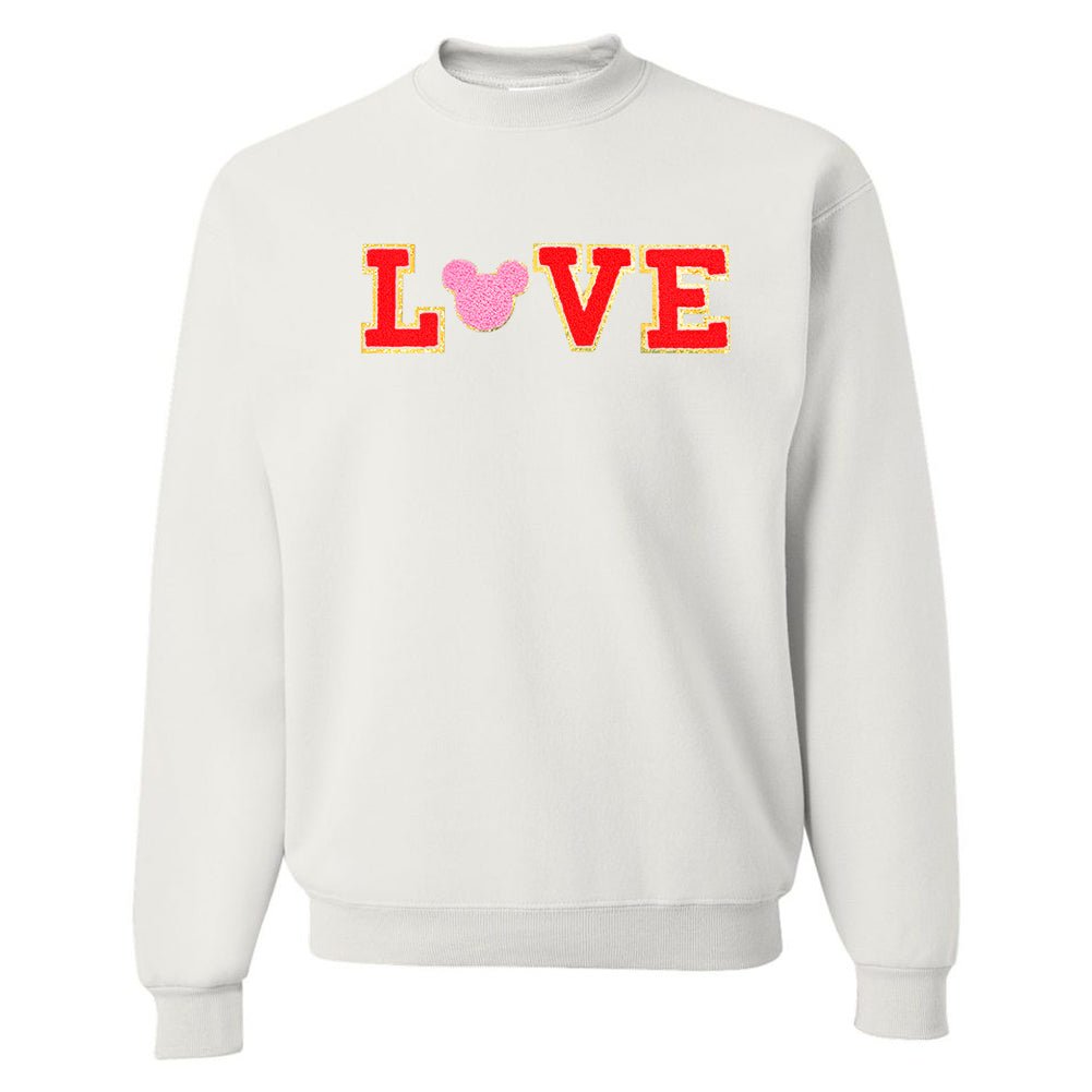 Mickey Love Letter Patch Crewneck Sweatshirt - United Monograms