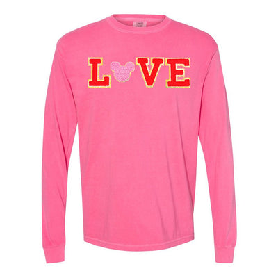 Mickey Love Letter Patch Long Sleeve T-Shirt - United Monograms