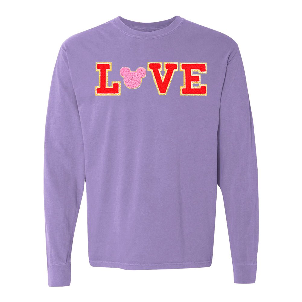Mickey Love Letter Patch Long Sleeve T-Shirt - United Monograms