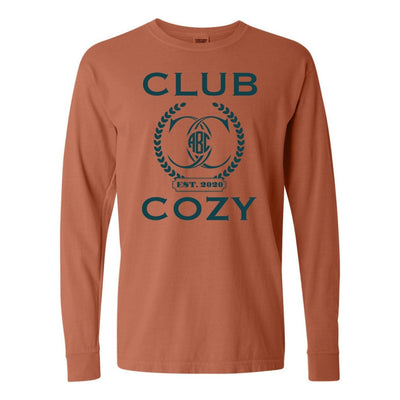 Monogramed 'Club Cozy' Long Sleeve T-Shirt - United Monograms