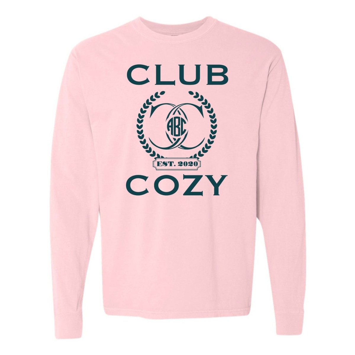 Monogramed 'Club Cozy' Long Sleeve T-Shirt - United Monograms