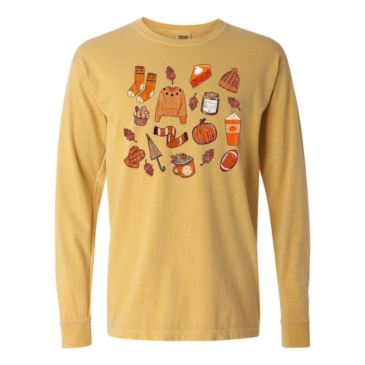 Monogramed 'Cozy Fall' Long Sleeve T-Shirt - United Monograms