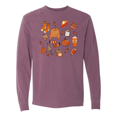 Monogramed 'Cozy Fall' Long Sleeve T-Shirt - United Monograms