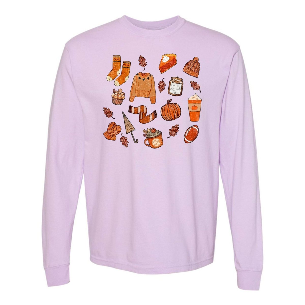 Monogramed 'Cozy Fall' Long Sleeve T-Shirt - United Monograms