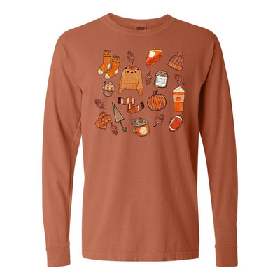 Monogramed 'Cozy Fall' Long Sleeve T-Shirt - United Monograms