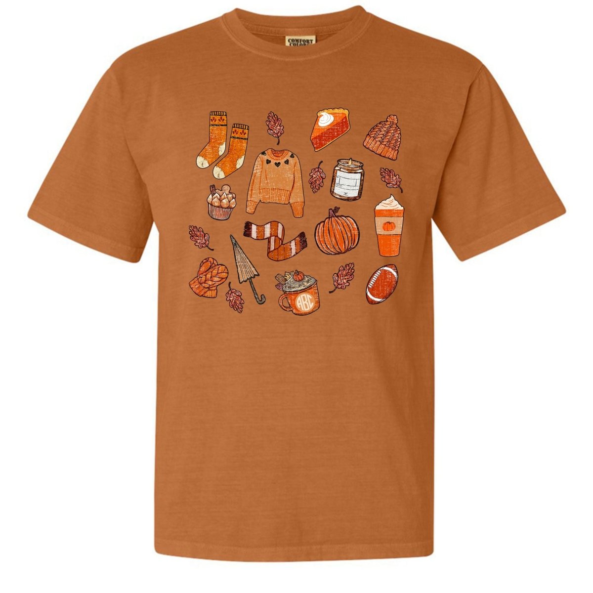 Monogramed 'Cozy Fall' T-Shirt - United Monograms