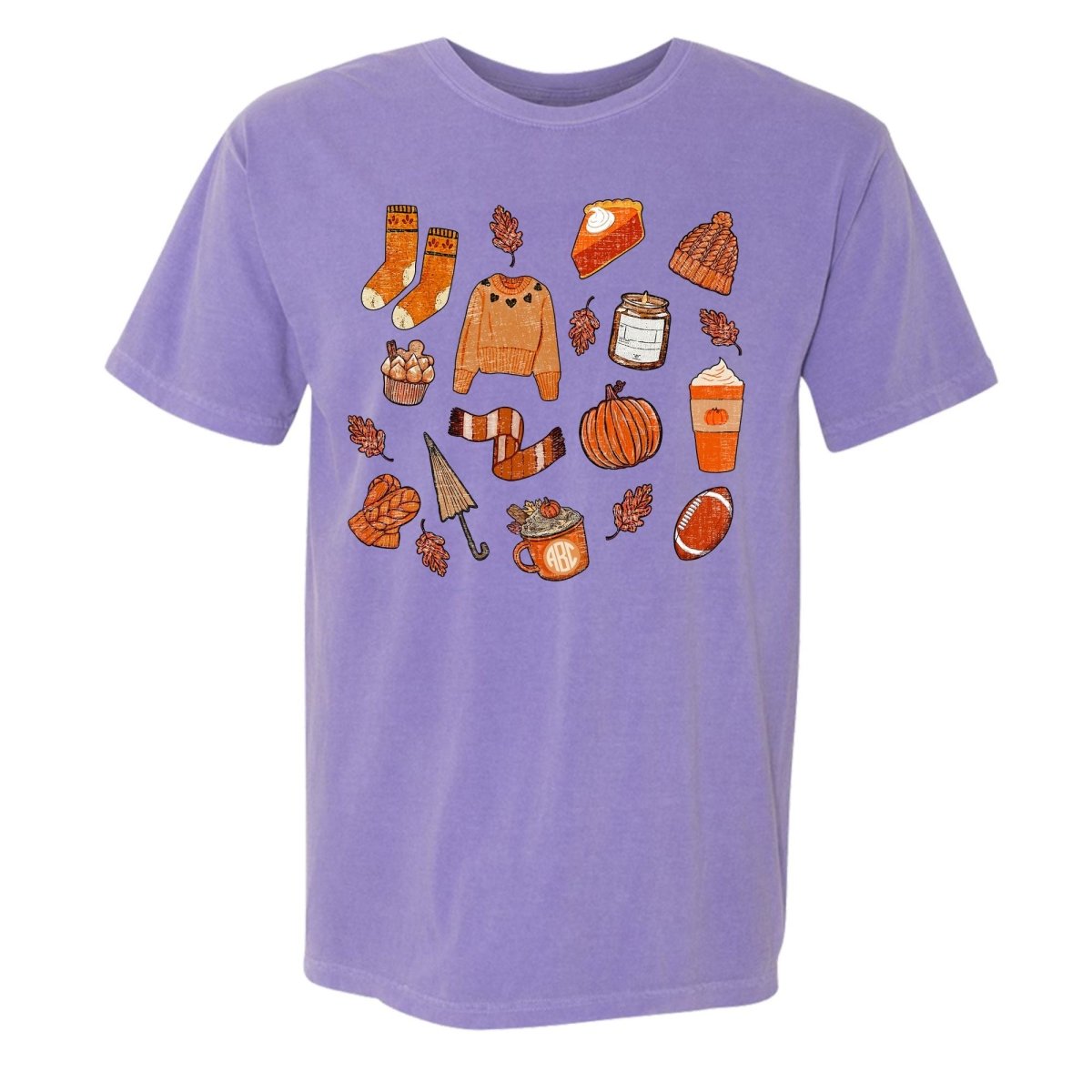 Monogramed 'Cozy Fall' T-Shirt - United Monograms