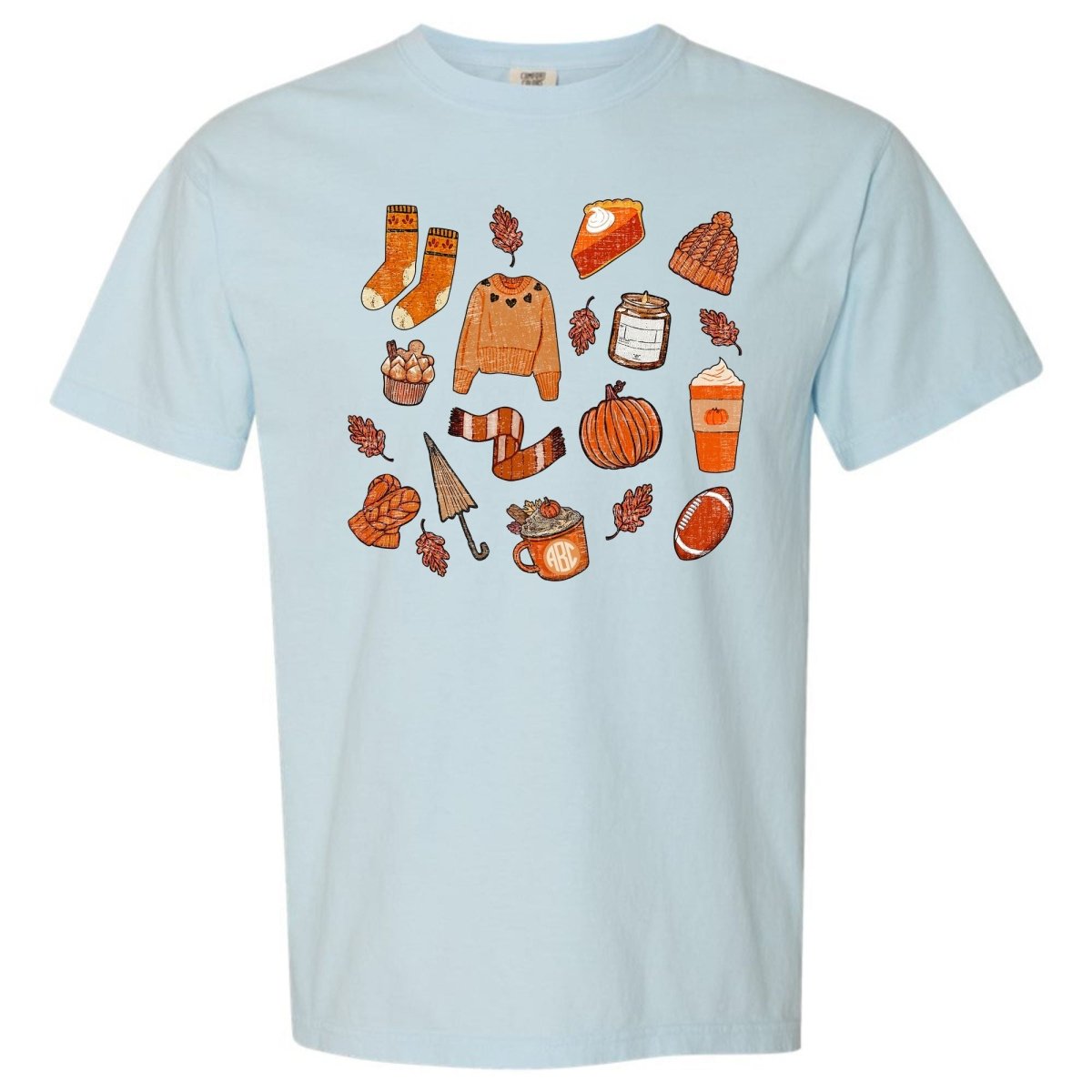 Monogramed 'Cozy Fall' T-Shirt - United Monograms