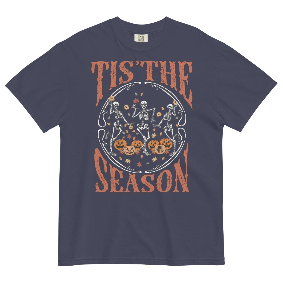 Monogramed 'Tis The Season Skeletons' T-Shirt - United Monograms