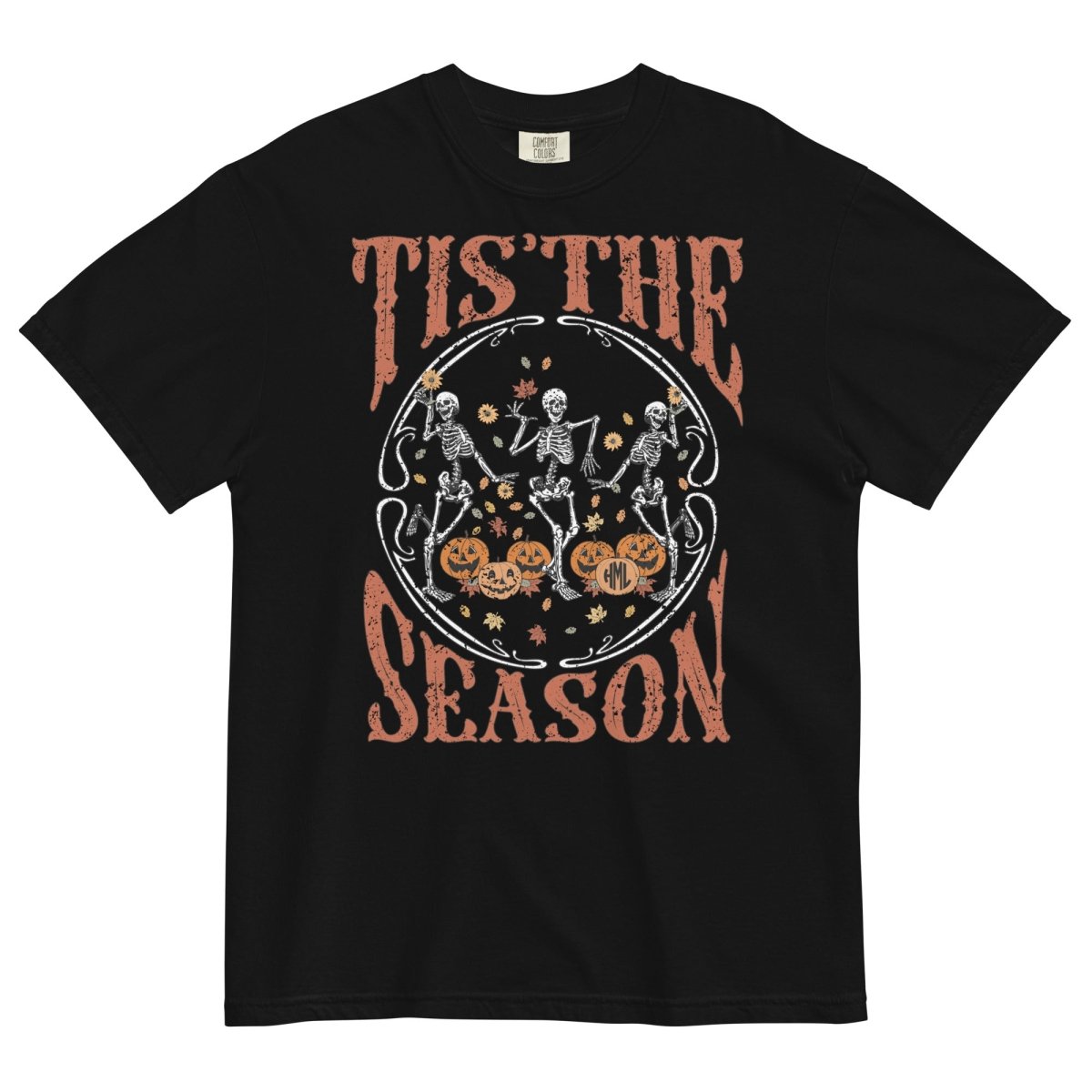 Monogramed 'Tis The Season Skeletons' T-Shirt - United Monograms