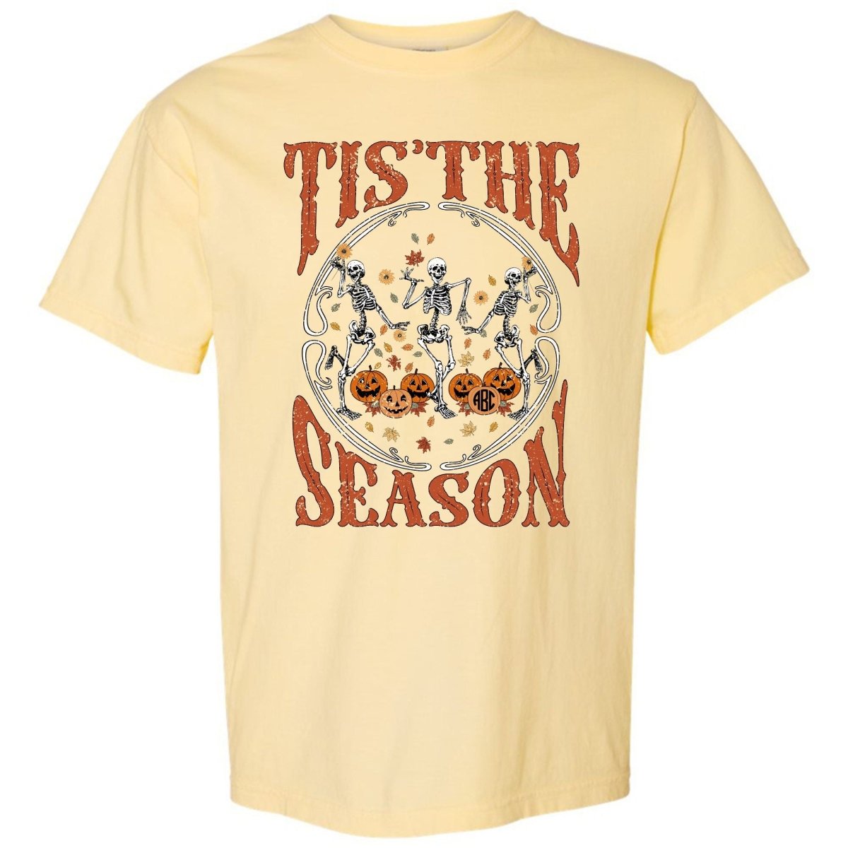 Monogramed 'Tis The Season Skeletons' T-Shirt - United Monograms