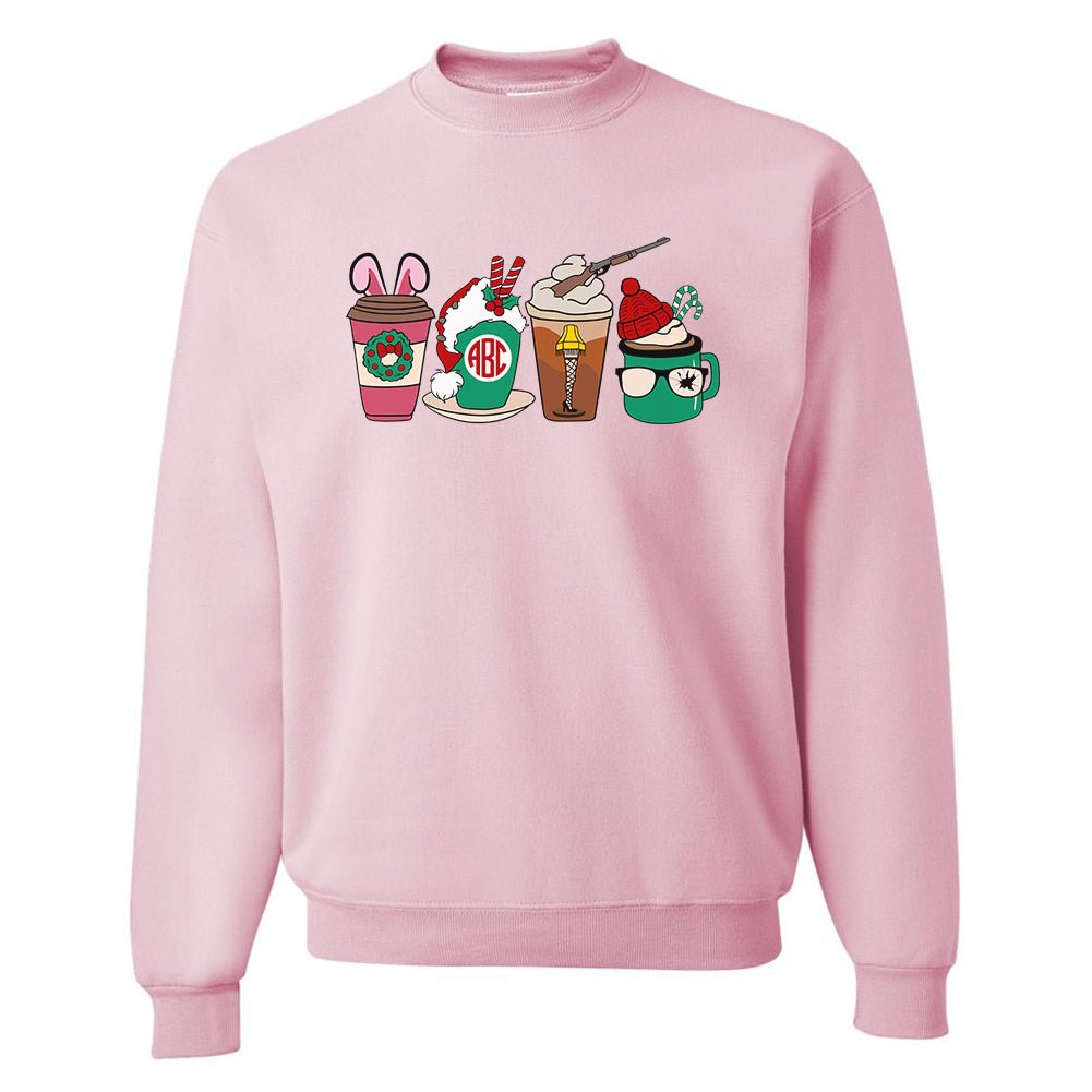 Monogrammed 'A Christmas Story Movie Cups' Crewneck Sweatshirt - United Monograms