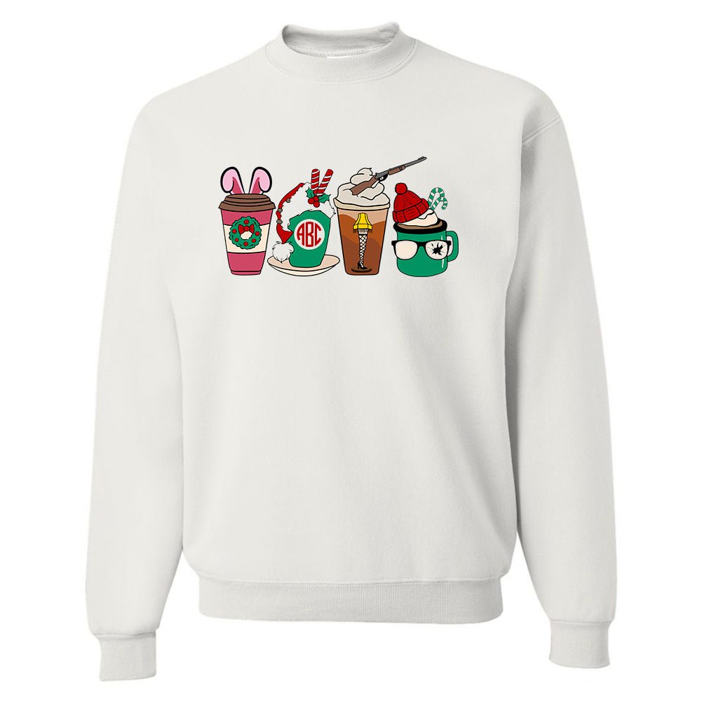 Monogrammed 'A Christmas Story Movie Cups' Crewneck Sweatshirt - United Monograms