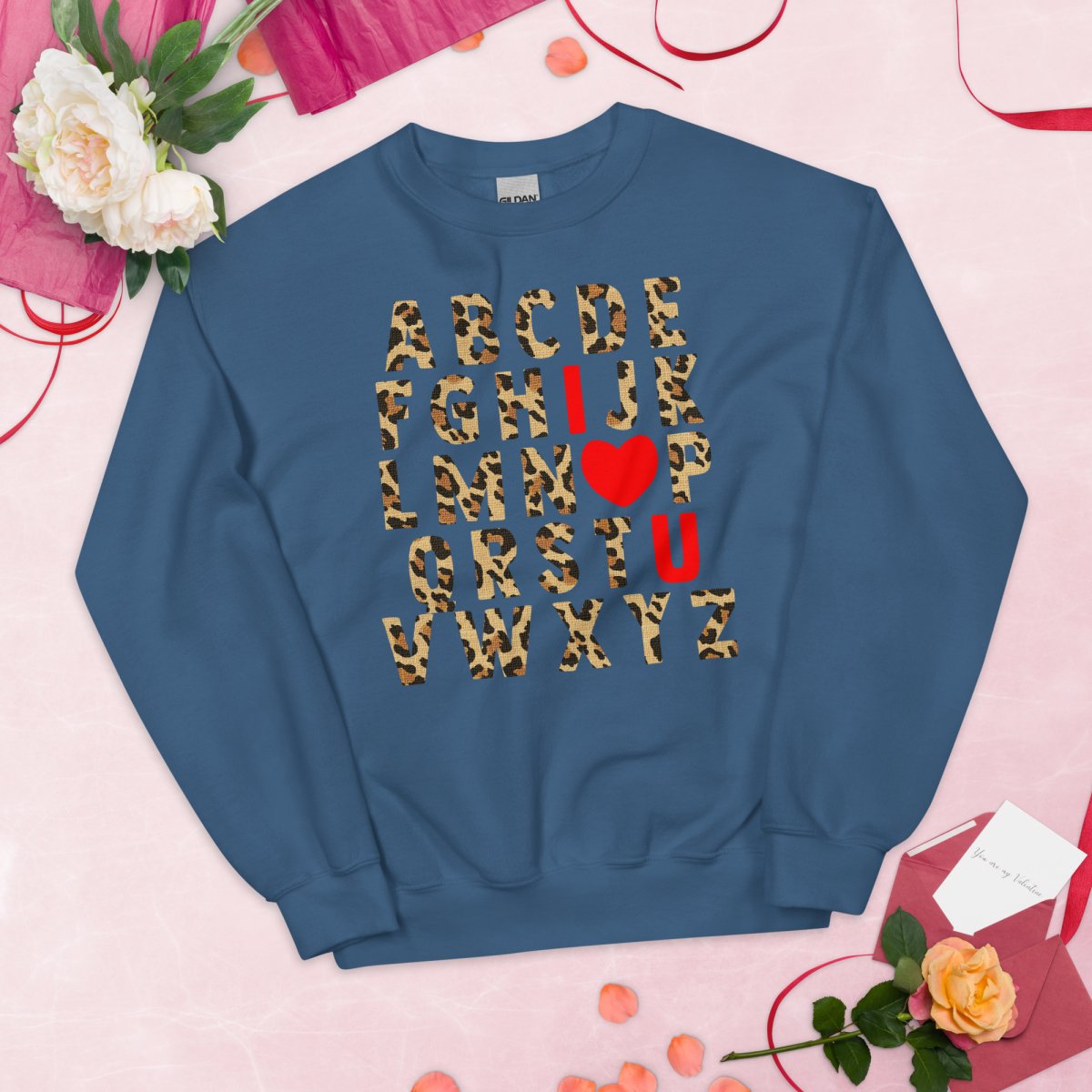 Monogrammed 'ABC Leopard Love' Crewneck Sweatshirt - United Monograms