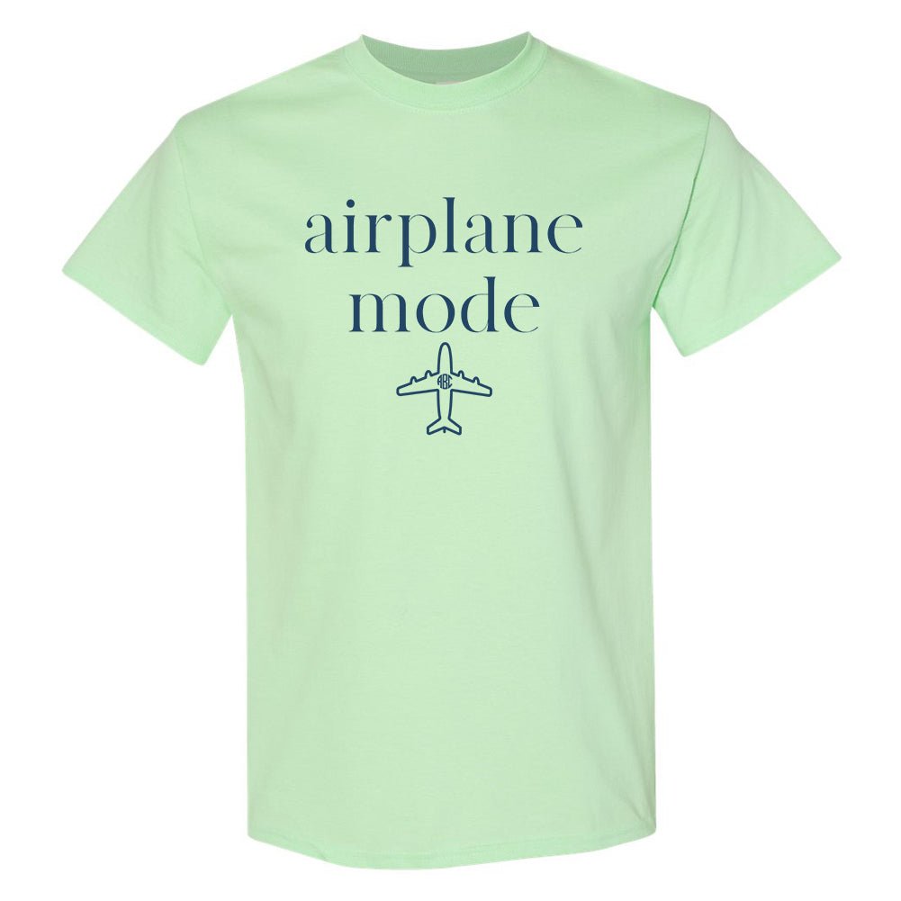 Monogrammed 'Airplane Mode' Basic T-Shirt - United Monograms