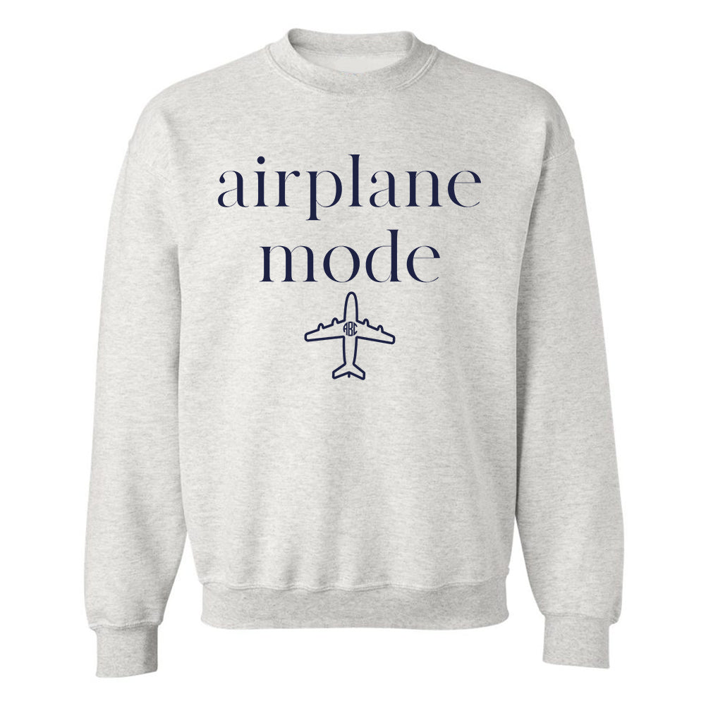 Monogrammed 'Airplane Mode' Crewneck Sweatshirt - United Monograms